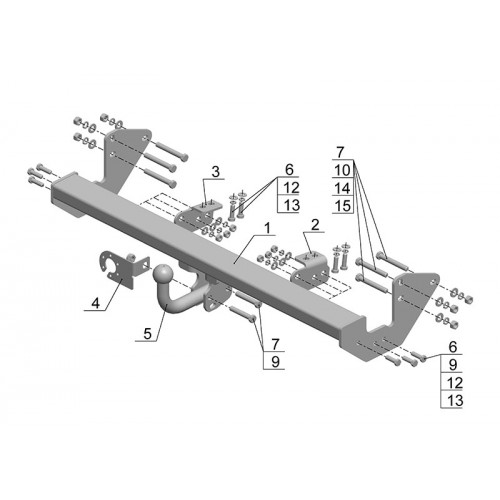 Фаркоп Avtos на MERCEDES Viano 2003-2014 Арт.MB 05