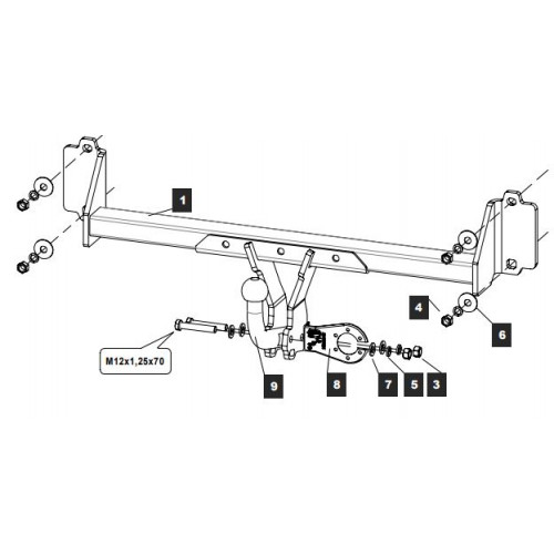 Фаркоп BALTEX на BMW X4 2014–2018  Арт. 03.2930.13 (F26)