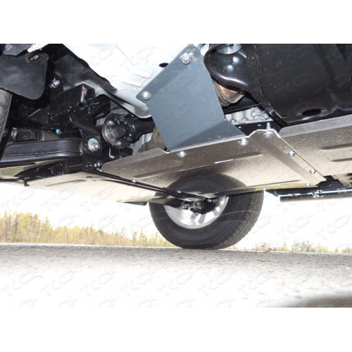 Защита КПП ТСС для Mitsubishi Pajero 2007- IV, Алюминий 4 мм - Арт. ZKTCC00052